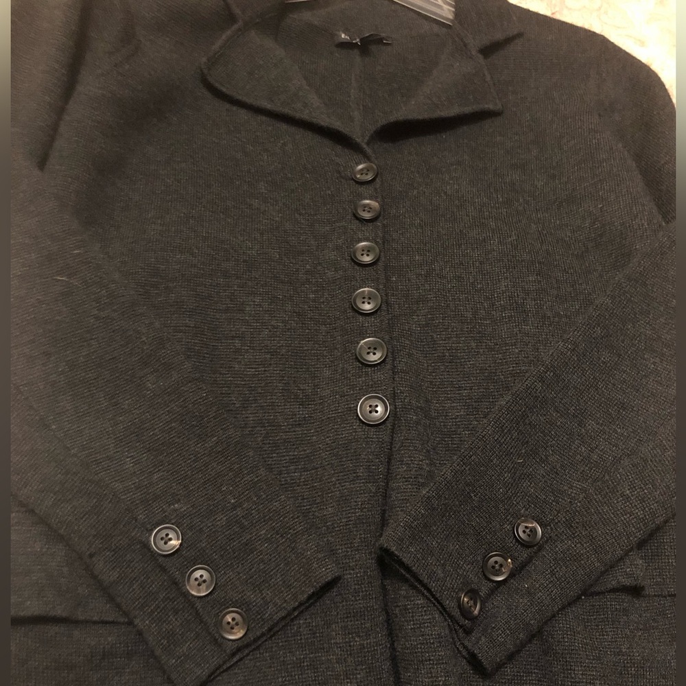 Eileen Fisher Wool Sweater Coat MP - Picture 8 of 12